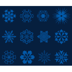 矢量雪花扁平