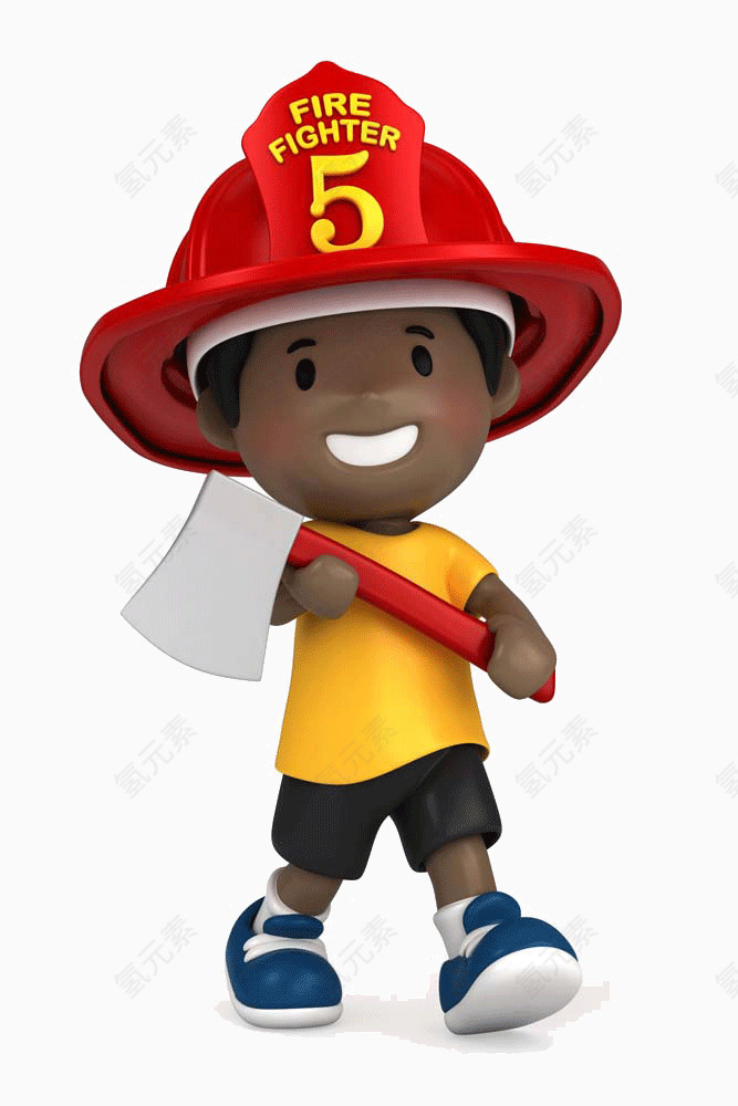 卡通消防员