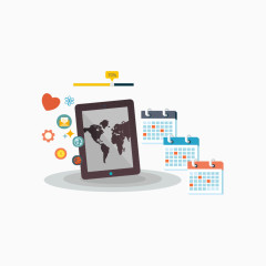 矢量平板电脑互联网素材