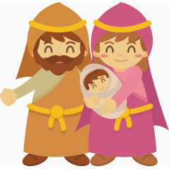 幸福一家人矢量图