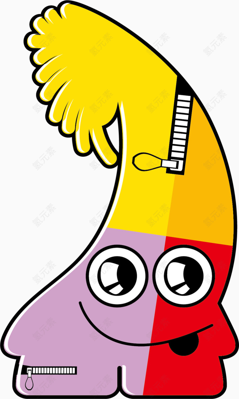 可爱搞怪卡通插画矢量素材