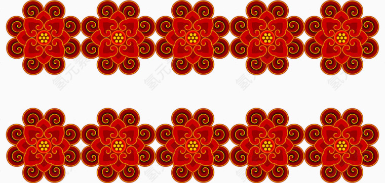 端午中国风花型花纹图案1