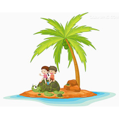 海边树人物素材