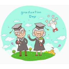 卡通毕业照片