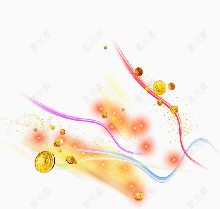 金币 色条 闪光点