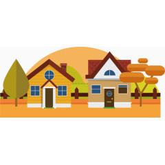 秋天树叶枫叶黄色矢量