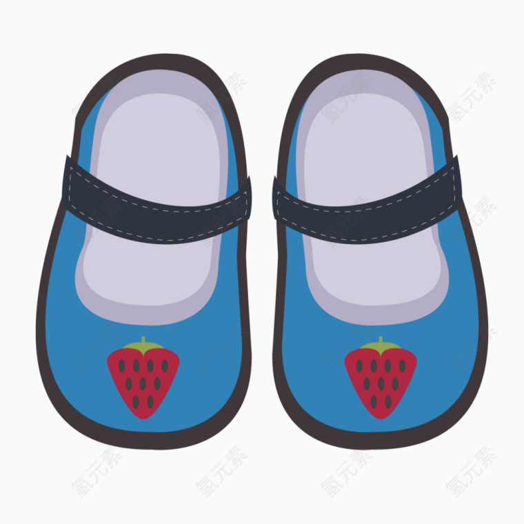 矢量草莓鞋子
