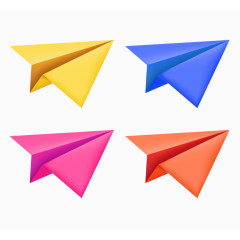彩色纸飞机