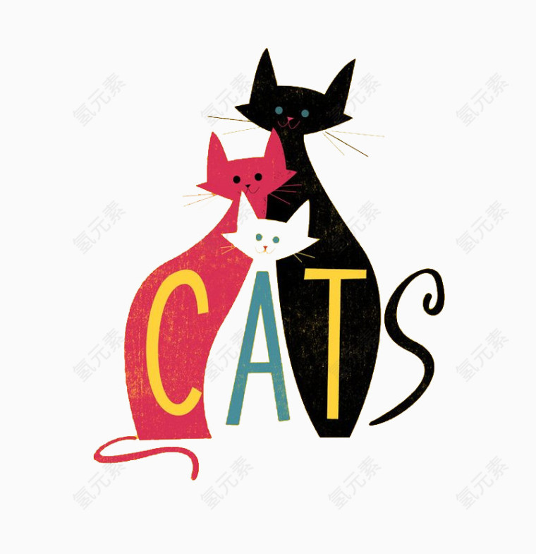 卡通猫元素
