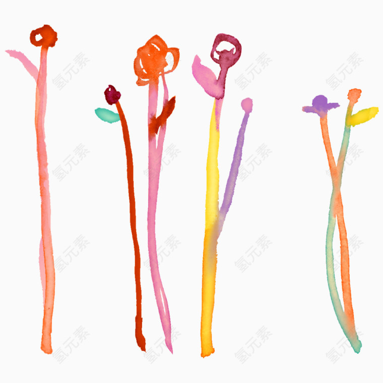 花朵彩绘图片背景