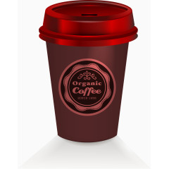 矢量咖啡杯卡通红色