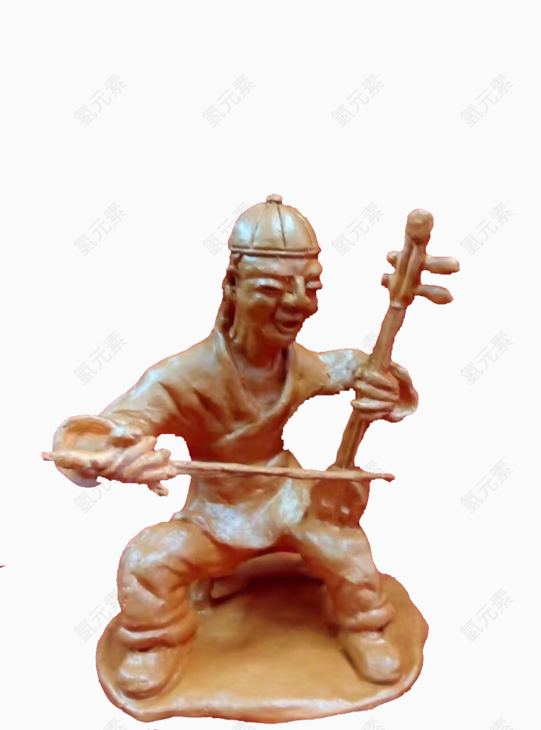 泥塑拉二胡的人