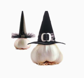 创意戴帽子的大蒜