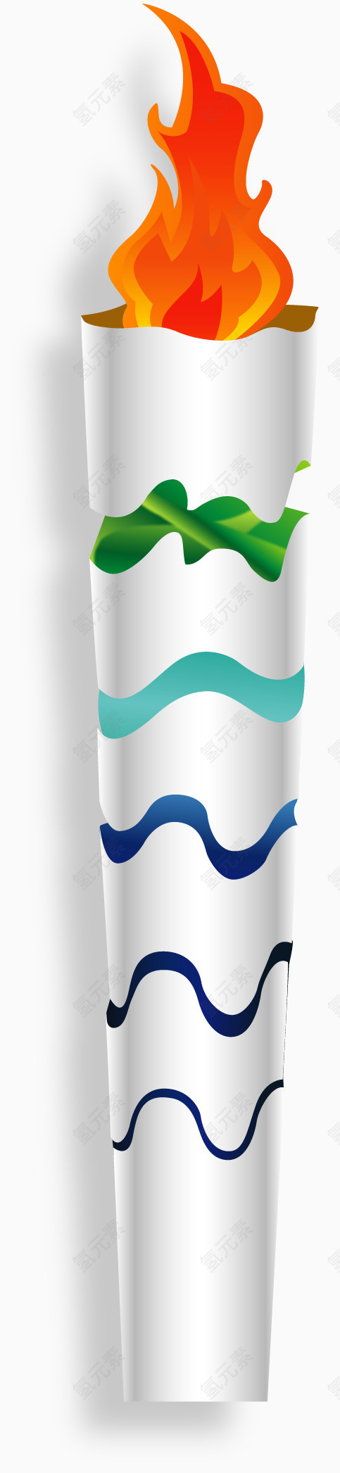 矢量手绘火炬