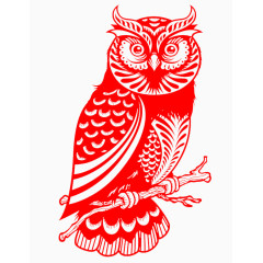猫头鹰剪纸
