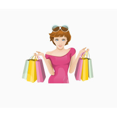 矢量美女过路图片