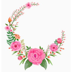 粉色花朵框架