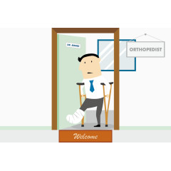 矢量图腿部受伤