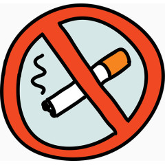 简笔画戒烟标志