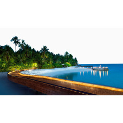 马尔代夫伊露岛夜景