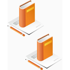 金色笔记本子矢量