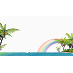 椰树海洋免抠素材