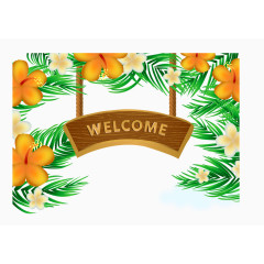 欢迎光临海报卡通促销素材