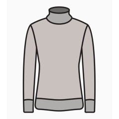 灰色的保暖内搭png素材