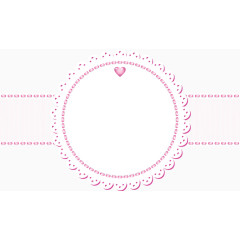 矢量粉色蕾丝标签