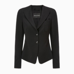 女士黑色修身薄西装