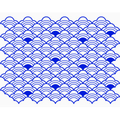 中国风蓝色海浪边框纹理
