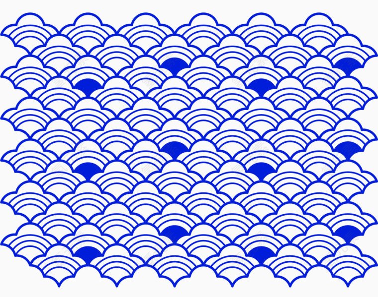 中国风蓝色海浪边框纹理