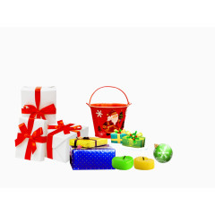 卡通圣诞礼物透明png