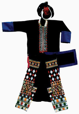 少数民族瑶族男士服装