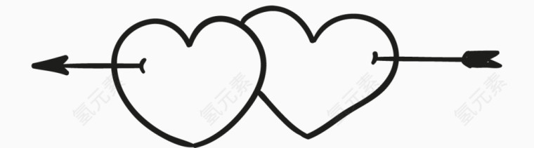 手绘黑白装饰画