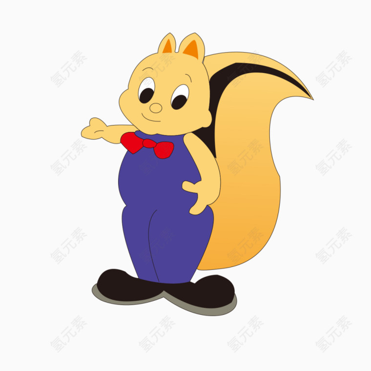 紫色礼服小松鼠