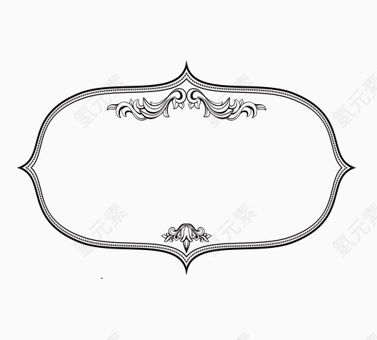 欧式底纹花纹边框