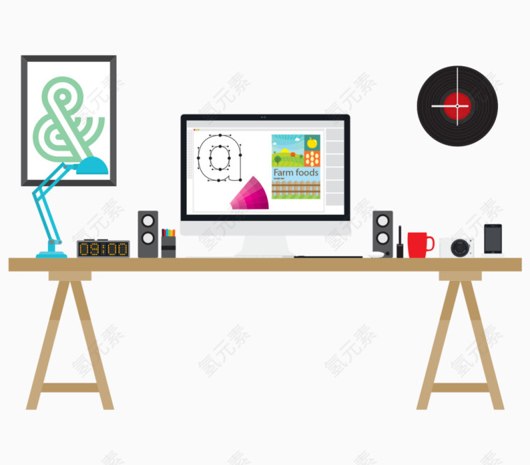 工作场景矢量图