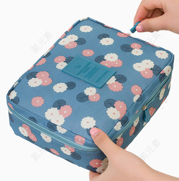 小蓝花化妆包
