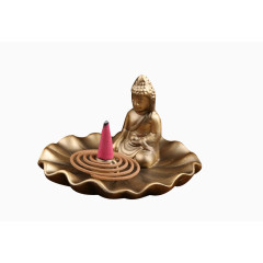 古铜色线香插香座素材