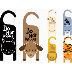 可爱动物门牌矢量素材