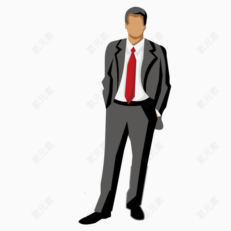 黑色商务西服领导