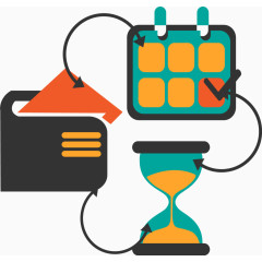 鲜花速递流通效率图标矢量图