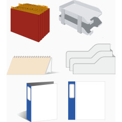 办公文具文件夹和日历