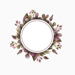 紫色清新花朵边框纹理