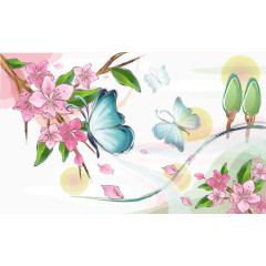 绚丽蝴蝶矢量素材