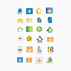 房地产公司logo设计矢量图