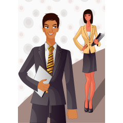 矢量卡通商业男女