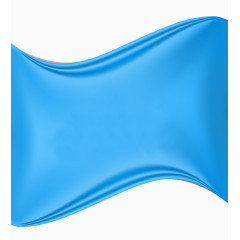 蓝色动感绸布背景矢量素材