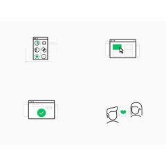 简洁线条办公图标